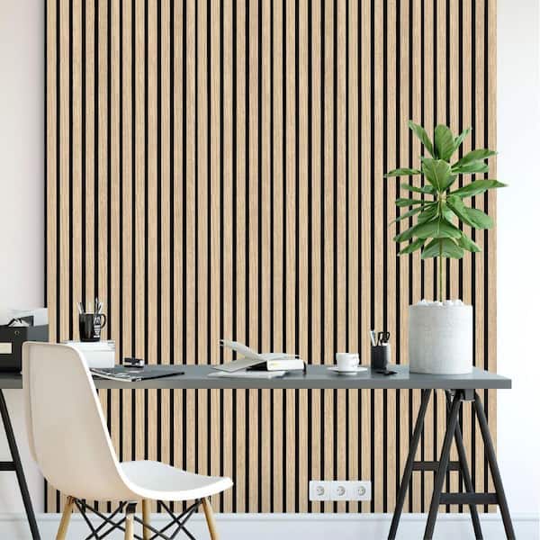 待望のTH-③搭載＜税送料3330円込＞WOOD 31.5 ㌅ 　他激安案内有り Warm Oak Wood Slat Wall Panels, 4-Pack Recyclable 3D Acoustic