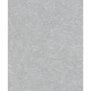 Textures Collection Silver Scratched Texture Metallic Finish Vinyl on Non-woven Non-pasted Wallpaper Sample