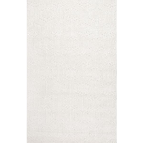 Ambrose Geometric Ivory 4 ft. x 6 ft. Area Rug