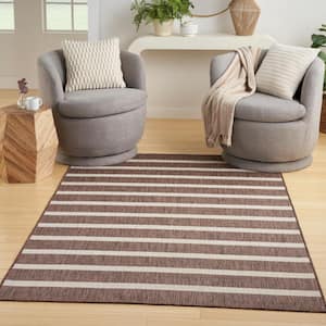 Positano Natural Ivory 4 ft. x 6 ft. Stripes Contemporary Area Rug