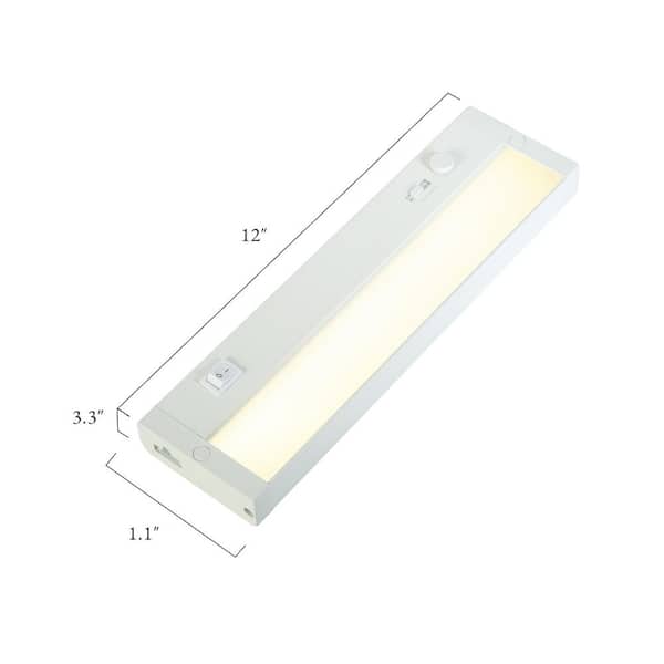 5 CCT 12 in. Hardwired/Plug-in White Integrated LED Linkable Under Cabinet Light