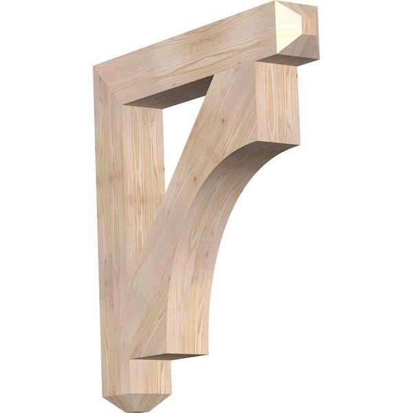 Ekena Millwork 5-1/2 in. x 40 in. x 36 in. Douglas Fir Westlake Craftsman Smooth Bracket