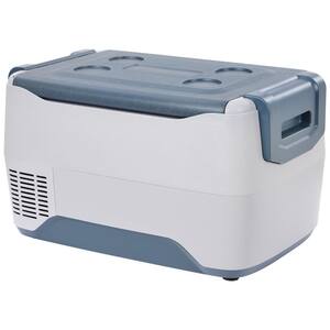 1.06 cu. ft. Frost Free Portable Freezer Cooler in Grey with Travel Refrigerator for Vehicles, Car, Truck, Camping BBQ