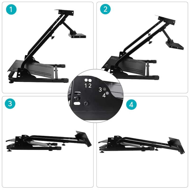 Luyster Race Simulator Cockpit for Logitech G25, G27, G29 Height Adjust Race Wheel Stand, Wheel and Pedals Not Included