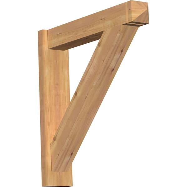 Ekena Millwork 6 in. x 28 in. x 28 in. Western Red Cedar Traditional Arts and Crafts Smooth Outlooker
