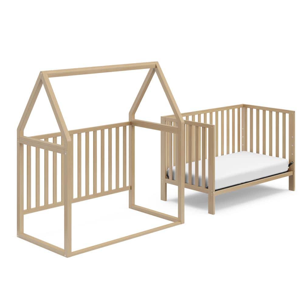 Driftwood 5-in-1 Convertible Crib with Playhouse Design