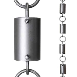 Monarch Aluminum 8.5 ft. Cylinder Rain Chain in Pewter