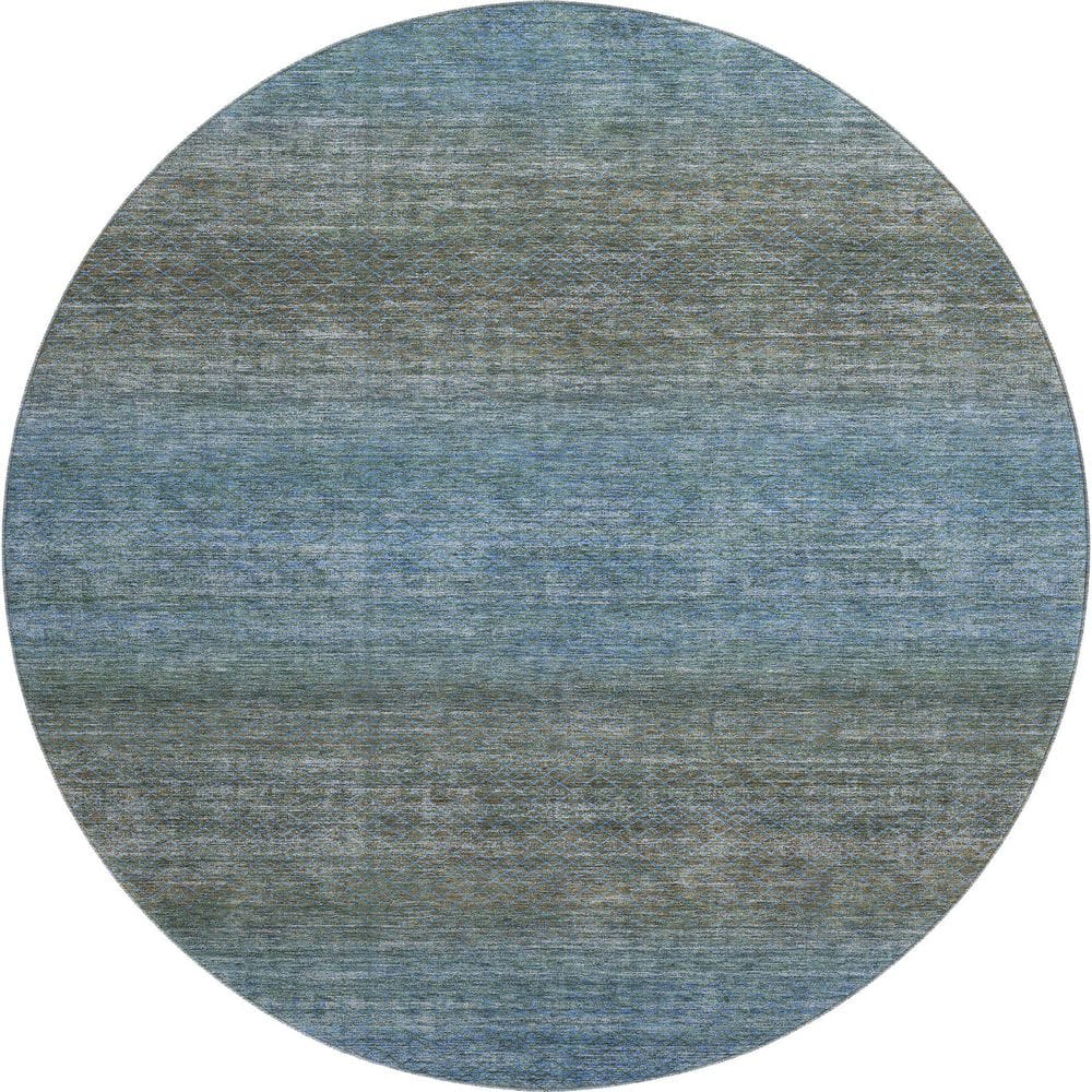 Mayfield Premium Machine Washable Abstract AMF2005 Blue 8 ft. x 8 ft. Round Rug price history on PriceWatchPro