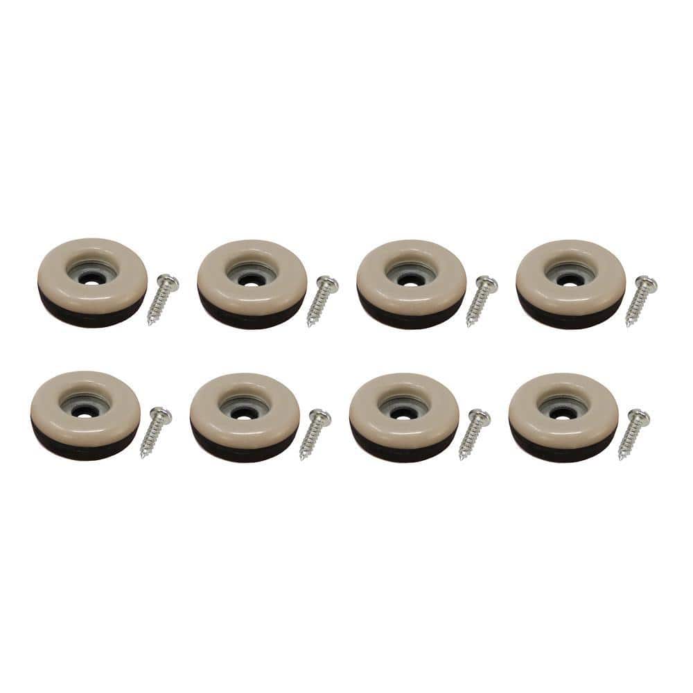 1 in. Beige Plastic Round Self-Adhesive Furniture Glides for Floor Protection (8-Pack) price history on PriceWatchPro