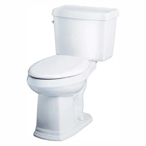 Gerber Allerton 2-Piece 1.280 GPF Single Flush High Efficiency Elongated ErgoHeight Toilet in White