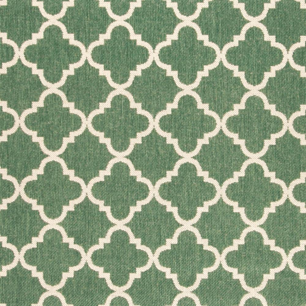 79" Square Blue Geometric Stain-Resistant Outdoor Rug