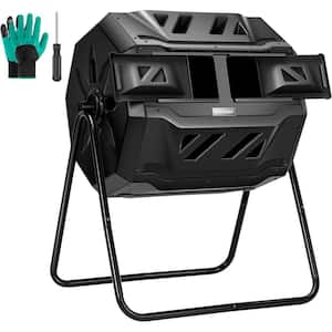 5500 oz. Black Tumbling Dual Rotating Compost Bin