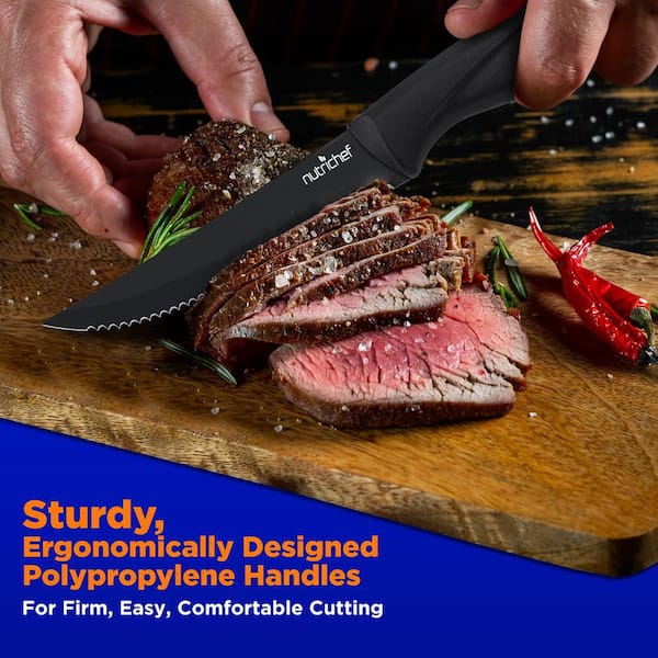 8 Set Stainless Steel Steak Knives Serrated 8.5 Knife Cutlery Kitchen Utensil
