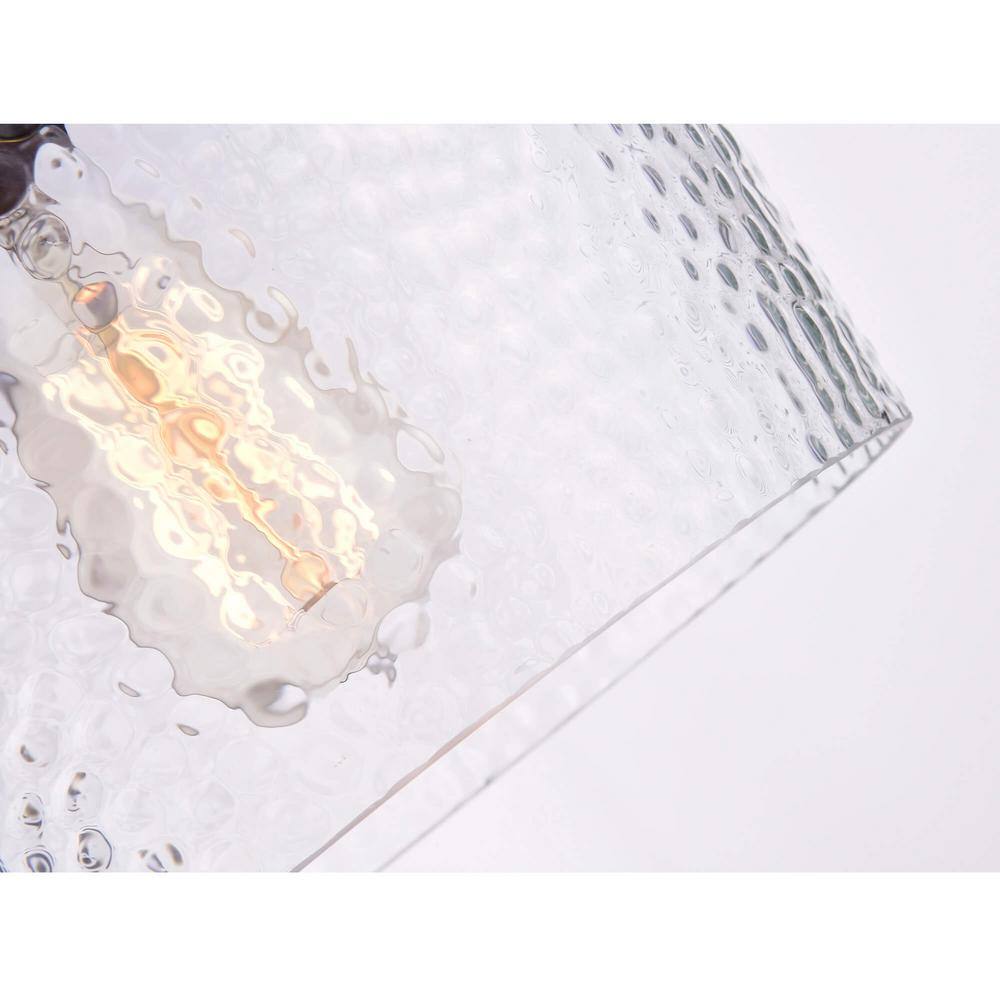 Belinda Antique Black Mouth-Blown Glass Pendant Chandelier