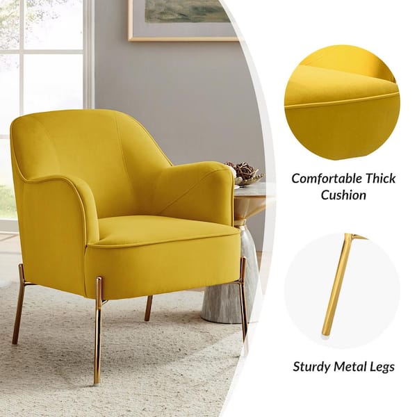 Gold metal accent discount chair