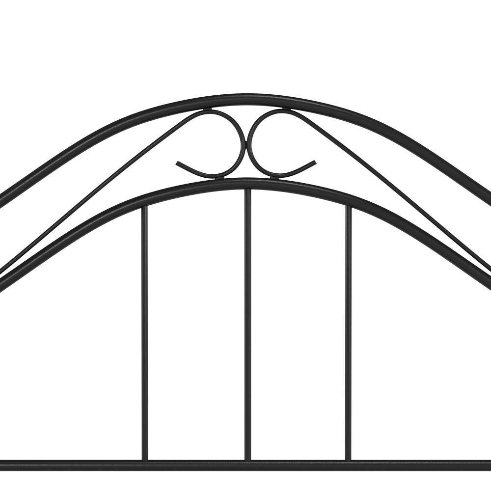 Matson King Cherry and Black Metal Headboard