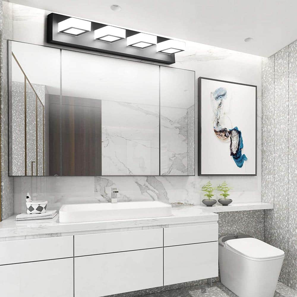 Modern Black and White Acrylic LED Vanity Light