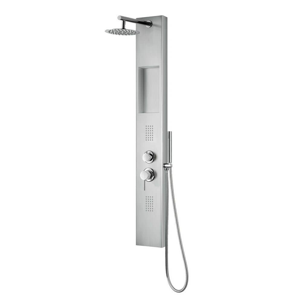 AquaNiche 59" Stainless Steel Shower Panel System with Handshower