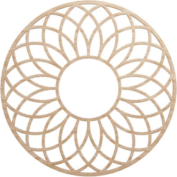 Ekena Millwork 0.25 in. x 26 in. x 26 in. Wood (Alder) Medallion Moulding
