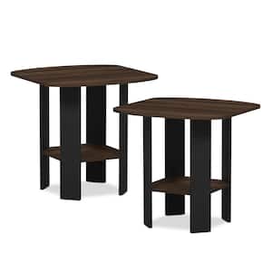 Simple Design 19.6 in. Columbia Walnut End Table (2-Set)