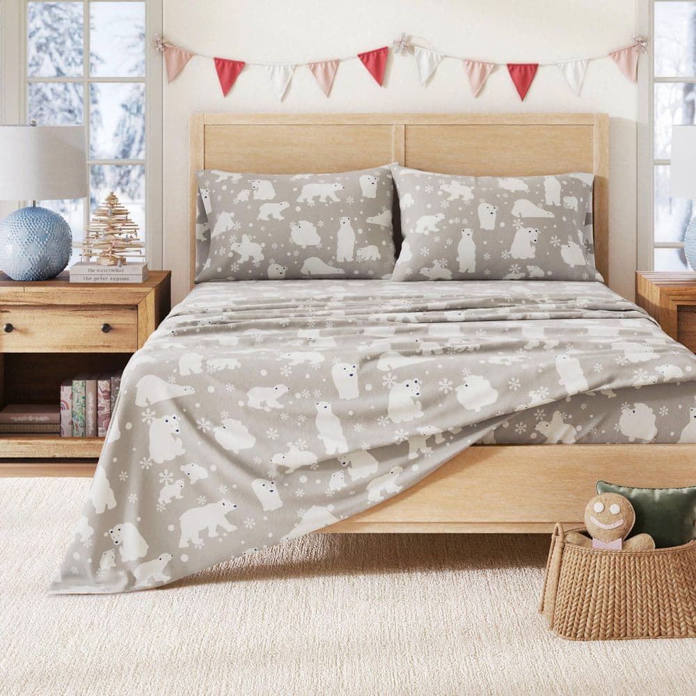 4-Piece Gray 100% Turkish Cotton California King Premium Flannel Sheet Set price history on PriceWatchPro