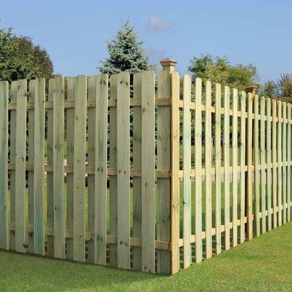 1 In X 6 In X 8 Ft Pressure Treated Red Pine Dog Ear Fence Picket 150535 The Home Depot