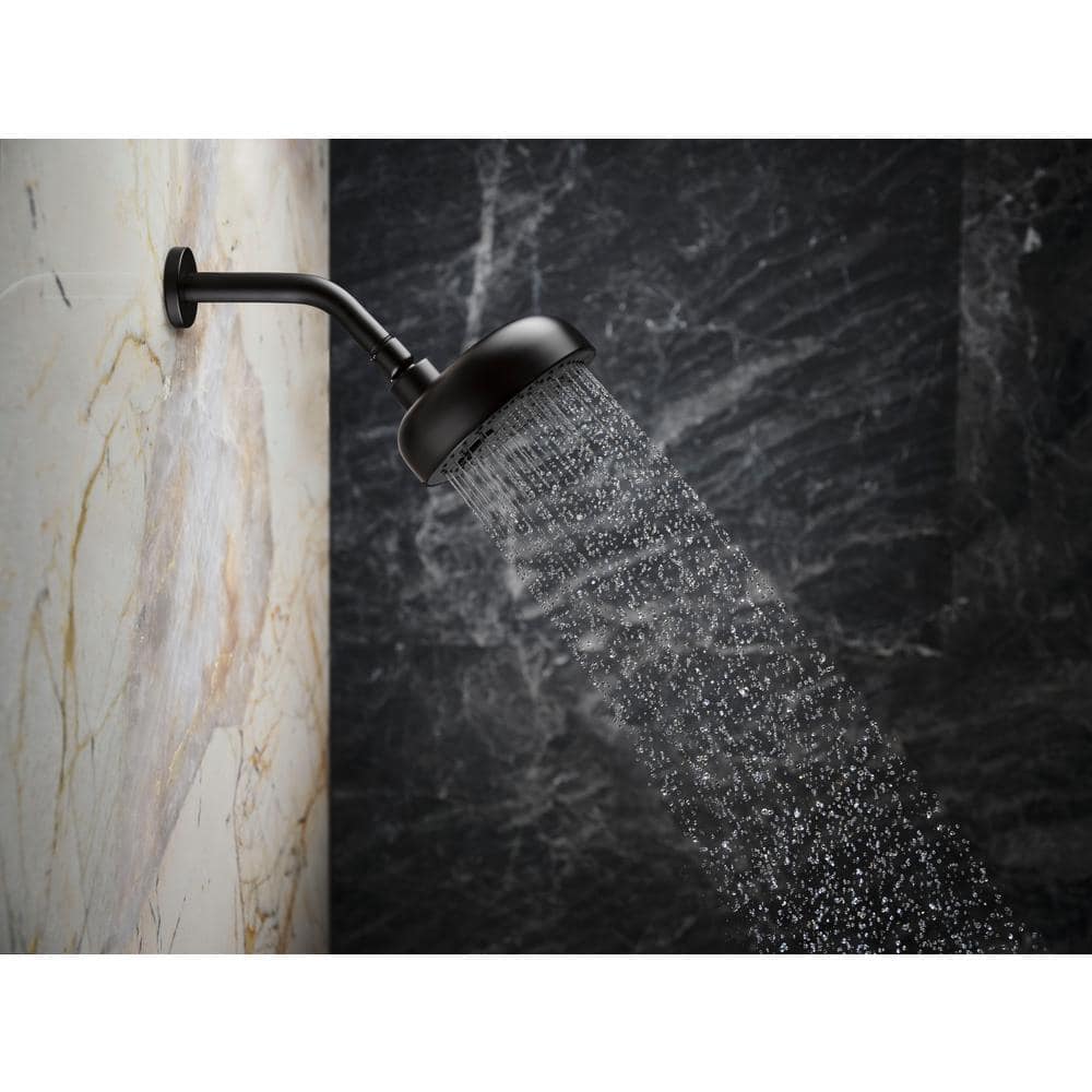 Chrome Oval Multifunction Wall Mounted Showerhead