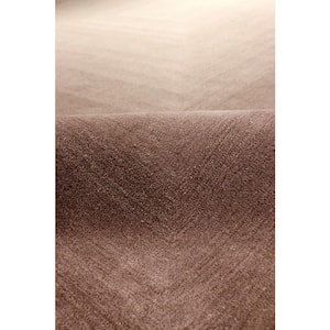 Rodeo Brown 10 ft. x 14 ft. Rectangular Geometric Silk and Wool Area Rug