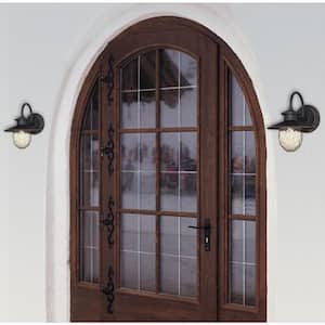 Delmont Oil Rubbed Bronze 1-Light with Highlights Outdoor Wall Lantern Sconce