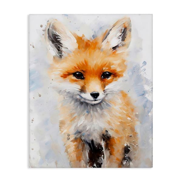 Stupell Industries Woodland Nursery Fox by Franklyn Gregory Unframed Animal Graphic Art Print 40 in. x 30 in.