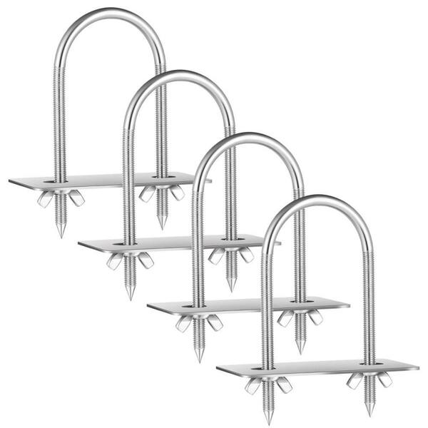 Adjustable Stainless‑Steel Rotisserie Fork U‑Bolt, Sturdy Pizza and BBQ Accessory for Thanksgiving Whole‑Meat Roasting