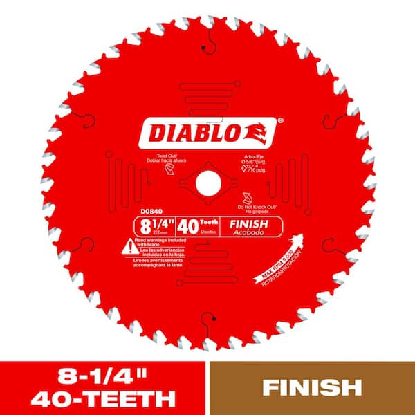 8-1/4in. x 40-Teeth Finishing Circular Saw Blade for Wood