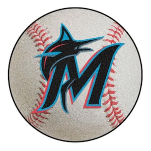MLB Miami Marlins Photorealistic 27 in. Round Baseball Mat