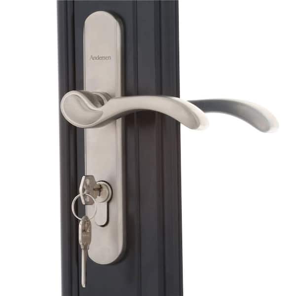 Andersen - 3000 Series 36 in. x 80 in. Black Right-Hand Full View Interchangeable Aluminum Storm Door with Nickel Hardware