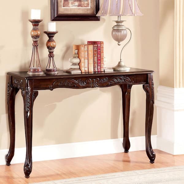 Furniture of America Bransonville 48 in. Dark Cherry Rectangle Wood Console Table