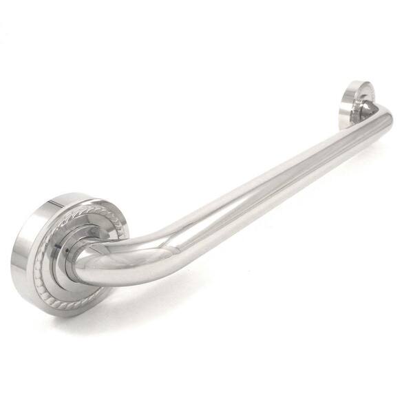 WingIts Platinum Designer Series 36 in. x 1.25 in. Grab Bar Rope in Polished Stainless Steel (39 in. Overall Length)