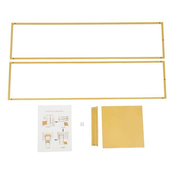 YIYIBYUS 39.37 in. Tall Indoor/Outdoor Gold Metal Vases Stand