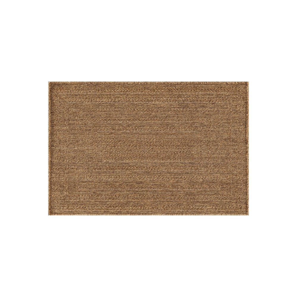 Geometric Natural/Jute Easy-Care Indoor/Outdoor Flat Woven Area Rug 2 ft. x 3 ft. Natural price history on PriceWatchPro