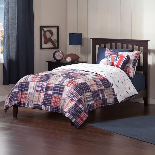 AFI Mission Espresso Twin XL Platform Bed with Open Foot Board