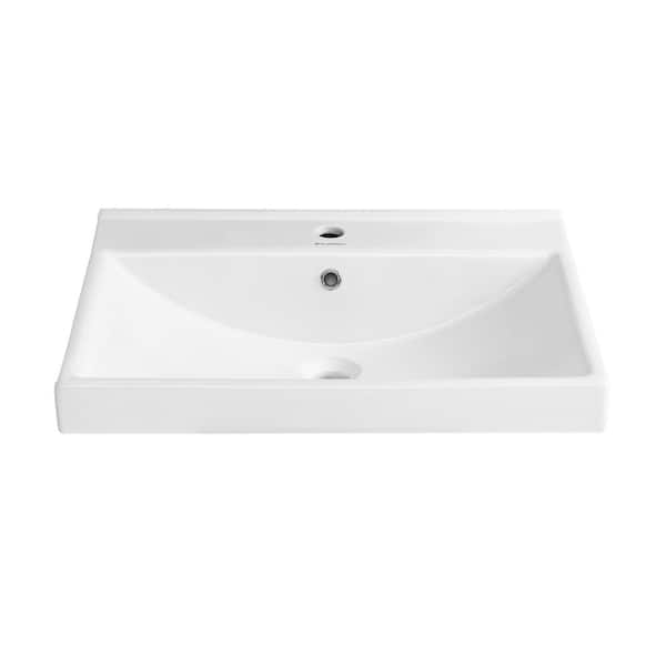 Swiss Madison Carre 24 in. Vanity Top Bathroom Sink Single Hole SMVT325 The Home Depot