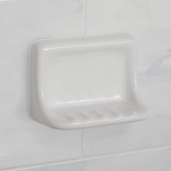 Glazed Ceramic Soap Dish, Soap Dish For Tiled Shower Wall Home Depot