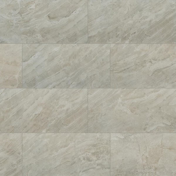 MSI Bergamo Gray 12 in. x 24 in. Matte Ceramic Stone Look Floor and Wall Tile (16 sq. ft./Case)