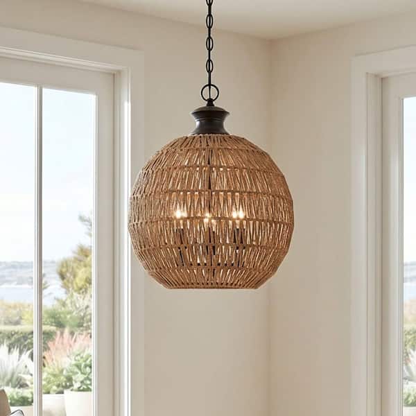 Quoizel Casablanca 3-Light Palladian Bronze Pendant QF4034PN - The