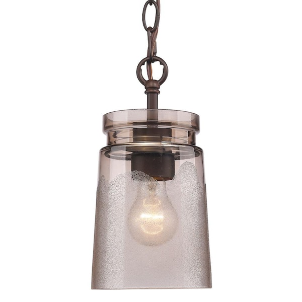 Golden Lighting Travers 1-Light Rubbed Bronze Pendant