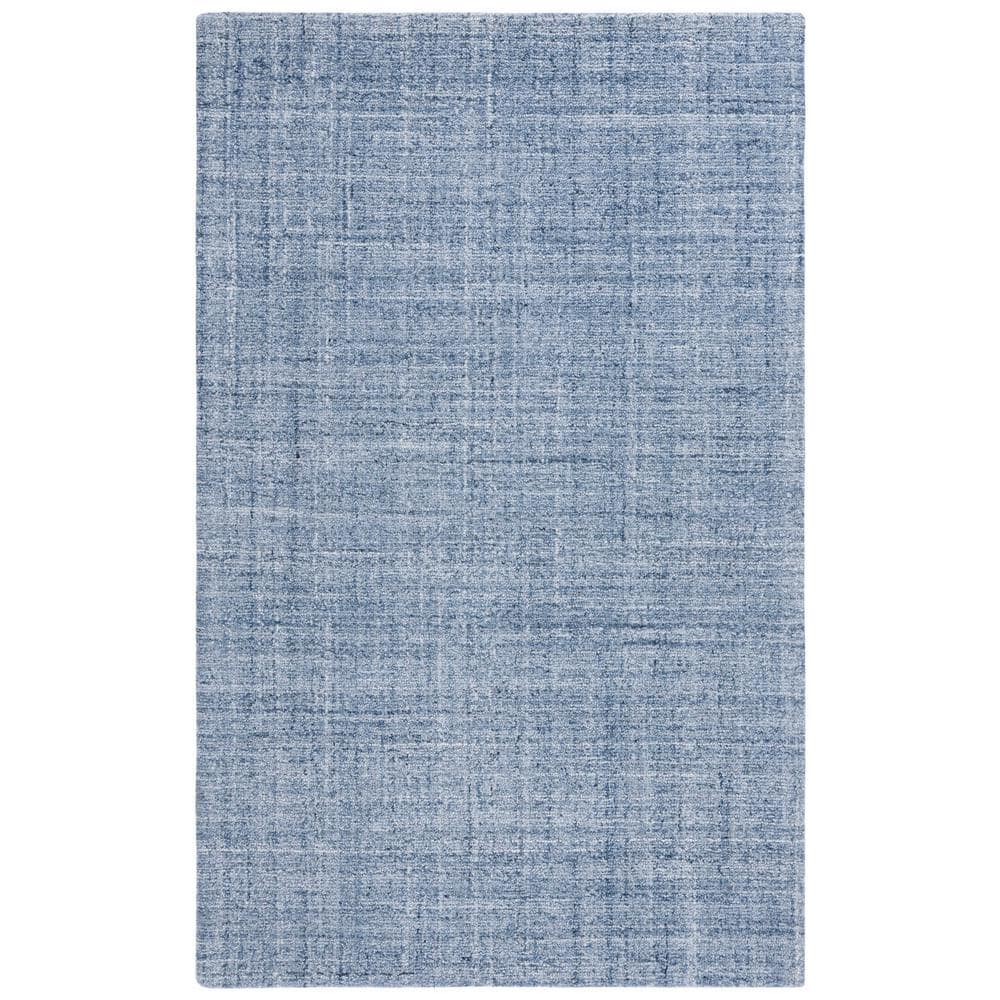 Abstract Ivory/Navy Doormat 3 ft. x 5 ft. Classic Marle Area Rug
