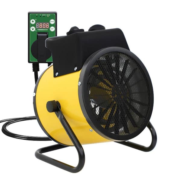 1500W Indoor Portable Electric Space Heater Fan Forced with Themostat Fast Warm-up Overheat Protection, Yellow