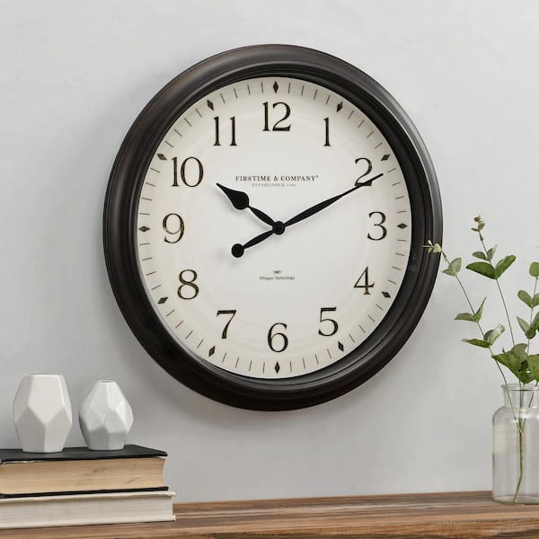FirsTime & Co. 20 in. Round Avery Whisper Wall Clock