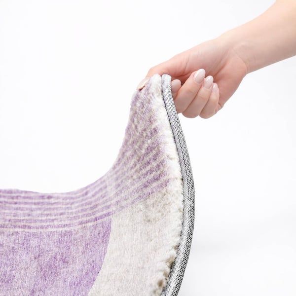 Dream Shag Premium Machine Washable Abstract ADS678 Purple 9 ft. x 12 ft. Area Rug
