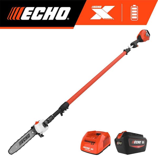 56V 10 in. X Series Cordless Battery 12 ft. Telescoping Shaft Power Pole Saw with 5.0Ah Battery and Rapid Charger