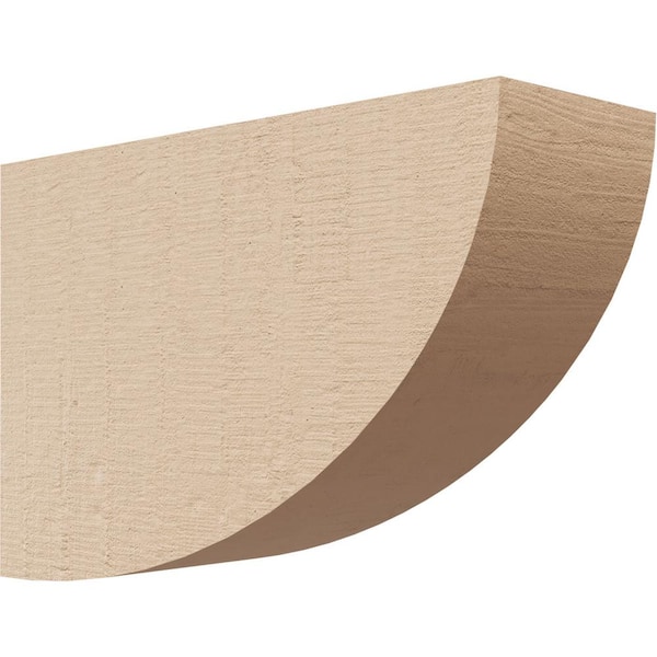 Ekena Millwork 2 in. x 4 in. x 6 in. Series 3 Classic Durham Rough Cedar Woodgrain Timberthane Polyurethane Corbel, Primed Tan